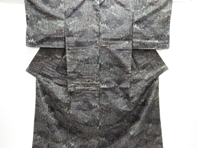 抽象模様織り出し西陣伝承紬着物